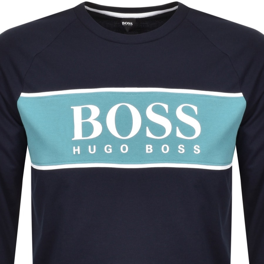 Alternative Image for ProductBOSS Bodywear Authentic Crew Neck Sweatshirt Navy2